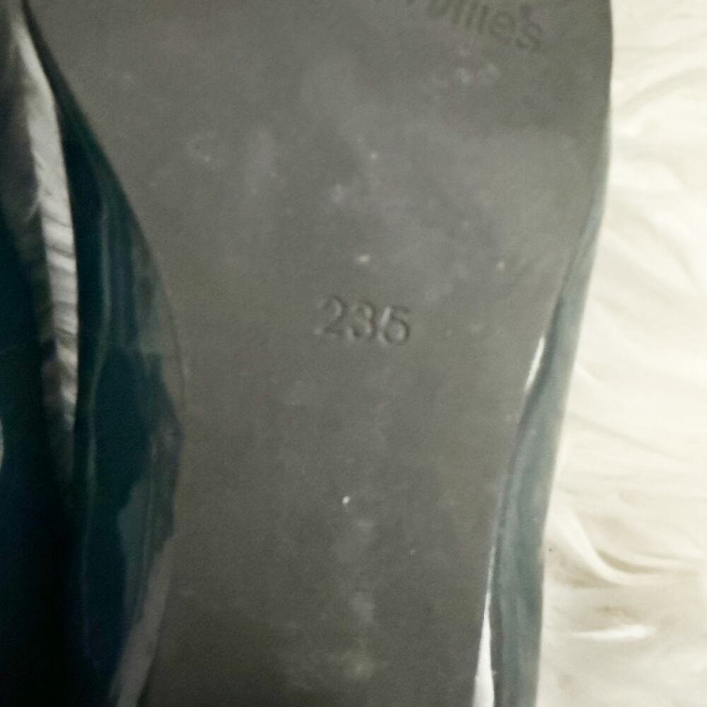 MILLIE'S | Navy Blue Patent Leather Loafer Slip-on Tan Buckle | Size 235, US 7 - Picture 5 of 11
